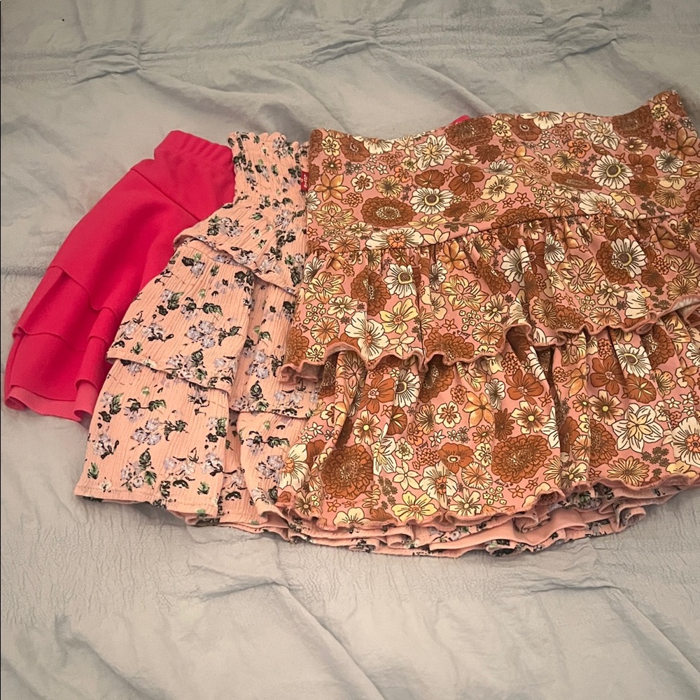 Levi's Kids Skirts - Pink, Floral, and Brown